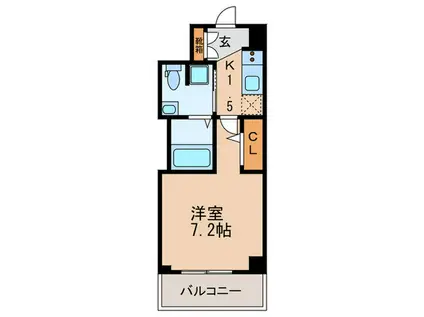 ラシーヌ天王寺南(1K/8階)の間取り写真