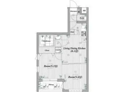 パレ・ホームズ武蔵関II(2LDK/5階)の間取り写真