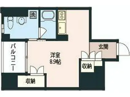 エスティメゾン板橋C6(ワンルーム/11階)の間取り写真