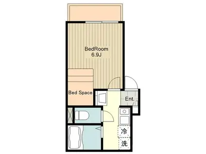 フェリーチェ荻窪(1K/1階)の間取り写真