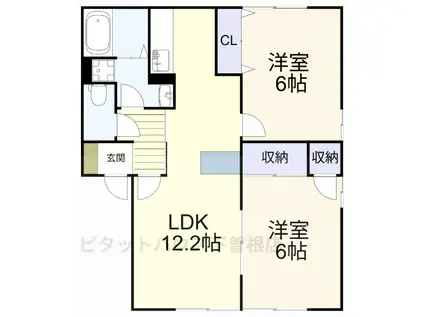 グレイス上吉田(2LDK/2階)の間取り写真