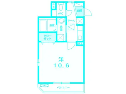 エスポワール菊名(1K/2階)の間取り写真