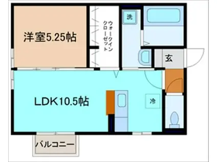 VERT ESPACE(1LDK/2階)の間取り写真