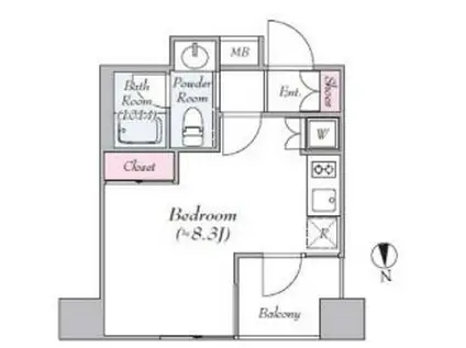 LUXURY APARTMENT OKACHIMACHI(ワンルーム/2階)の間取り写真