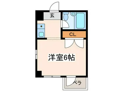 ニチエーイン武蔵野(ワンルーム/2階)の間取り写真