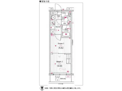 ガーラ・ステーション川崎平間(2K/6階)の間取り写真