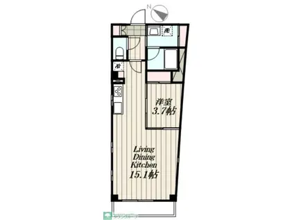 イルヴィアーレ赤羽志茂(1LDK/9階)の間取り写真