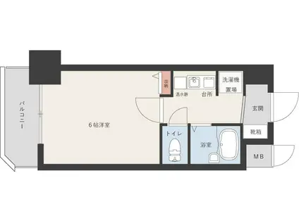 パルメーラ山手(1K/4階)の間取り写真