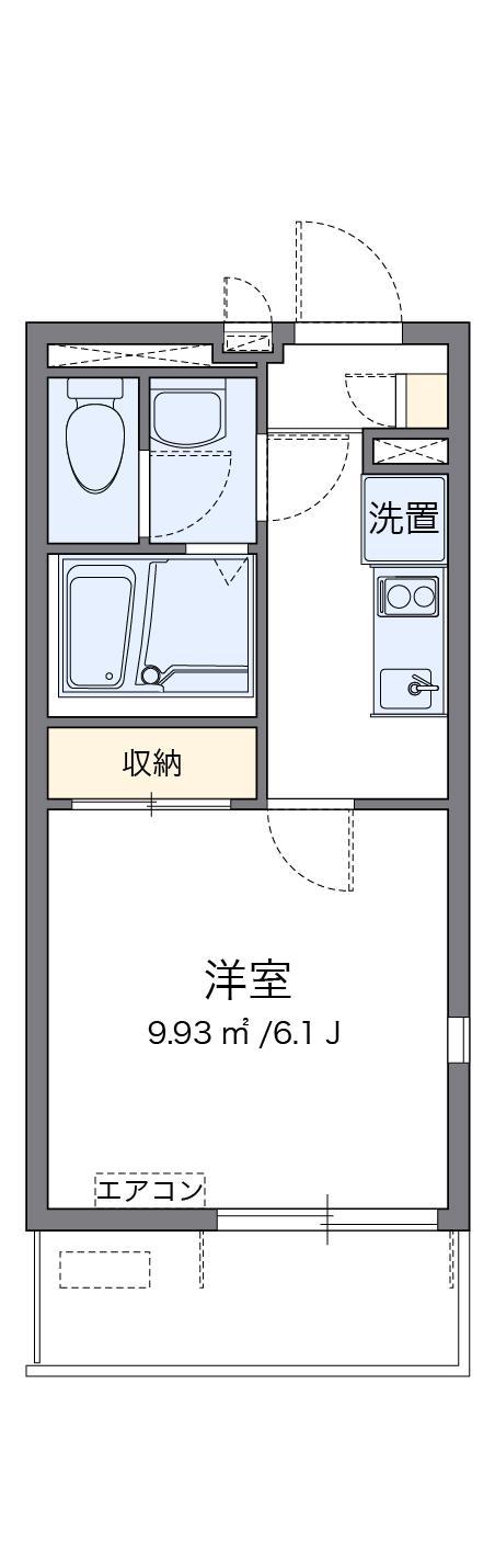 レオネクストコージーハウス赤坂(1K/3階)の間取り写真