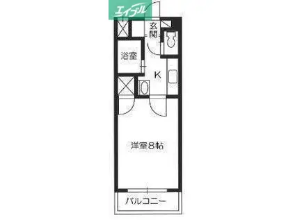 メゾンあけぼの(1K/2階)の間取り写真