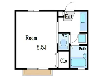 コーポ・イースト(1K/2階)の間取り写真