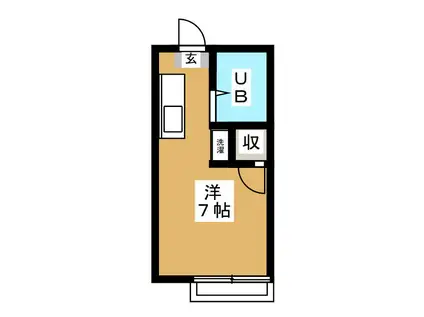 メゾン曙(ワンルーム/1階)の間取り写真