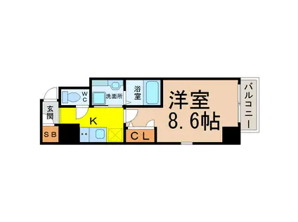 STERN23(1K/4階)の間取り写真