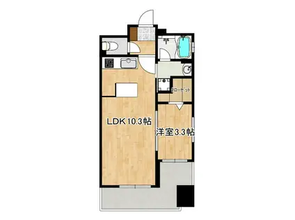 レジェンド中央駅前(1LDK/2階)の間取り写真