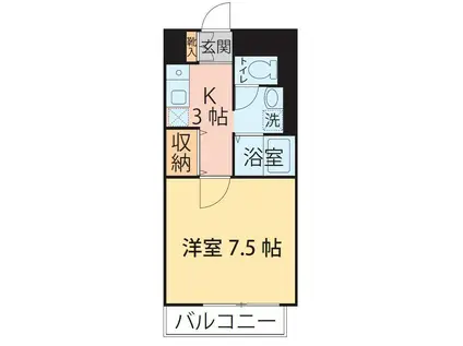 リエス上杉一丁目(1K/5階)の間取り写真