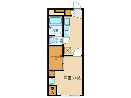 レオパレスRITA(1K/1階)の間取り写真