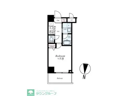 ライジングプレイス押上(1K/6階)の間取り写真