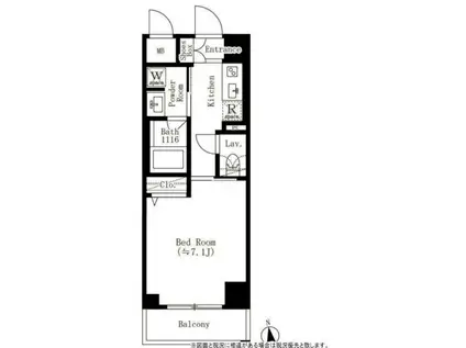 CREATIF文京江戸川橋(1K/3階)の間取り写真