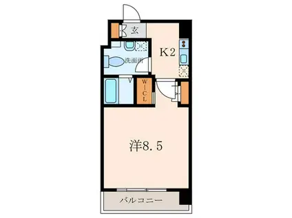 ADEN麻布十番(1K/7階)の間取り写真