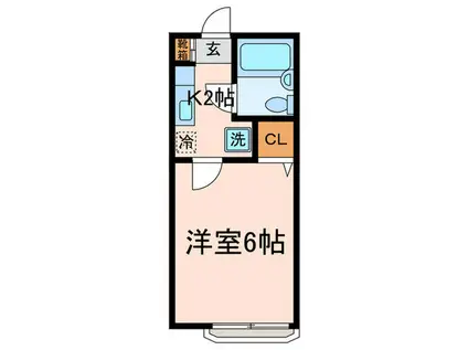 ユニティ経堂(1K/1階)の間取り写真