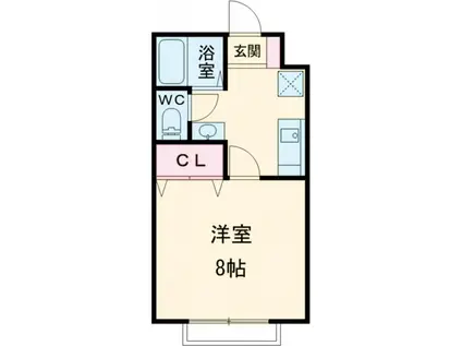 エトワール中曽根C棟(1K/2階)の間取り写真