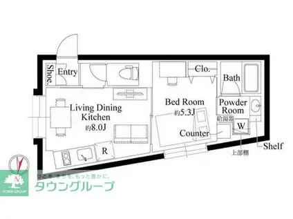 EDIT阿佐ケ谷(1LDK/3階)の間取り写真
