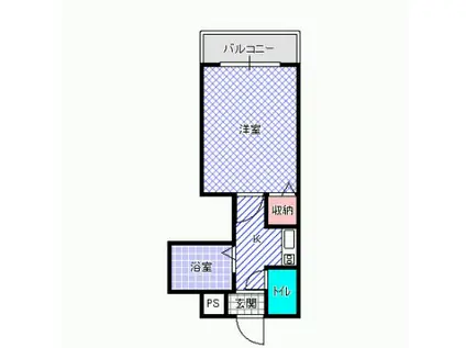 橋本マンション(1K/4階)の間取り写真