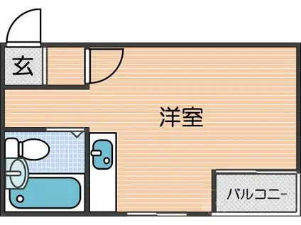 アッパーハウス住之江公園(ワンルーム/3階)の間取り写真