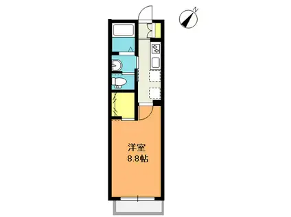 ステージ(1K/2階)の間取り写真