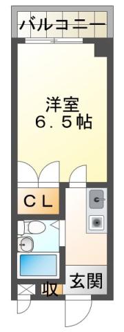 サクセス本多聞(1K/4階)の間取り写真