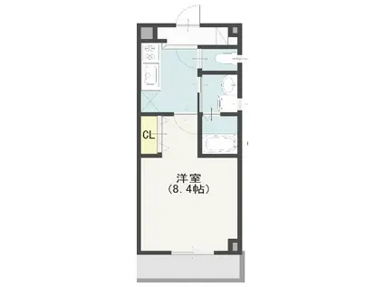 FUTURO天の川(1K/2階)の間取り写真