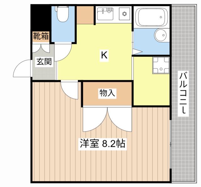 エスパシオ(1K/3階)の間取り写真