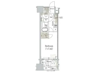 パークホームズ千代田淡路町(1K/3階)の間取り写真