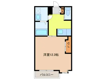 スタスィオン一社(1K/3階)の間取り写真