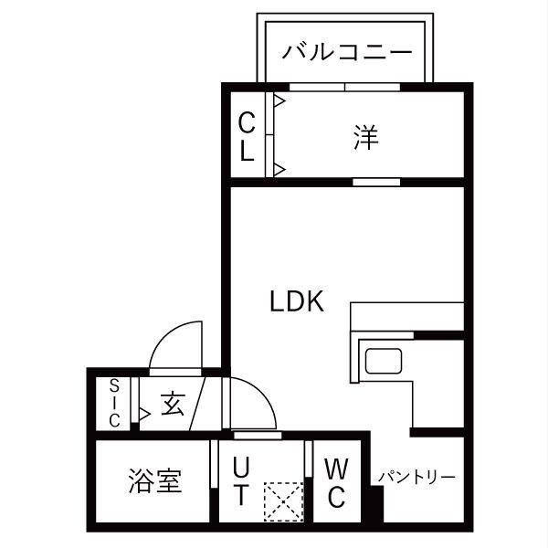 ジュエル刈谷富士見町(1LDK/3階)の間取り写真