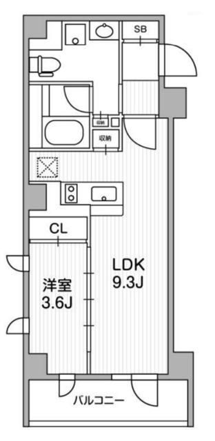 LIGHTHOUSE中馬込(1LDK/1階)の間取り写真