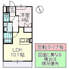 RAFFINE(1LDK/1階)の間取り写真
