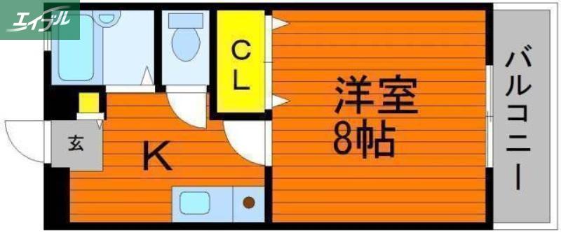 エステート富町(1K/1階)の間取り写真
