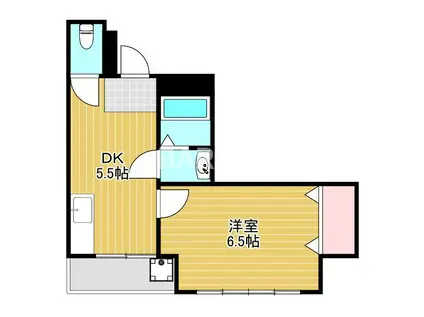 リッシュ・ボヌール(1DK/1階)の間取り写真