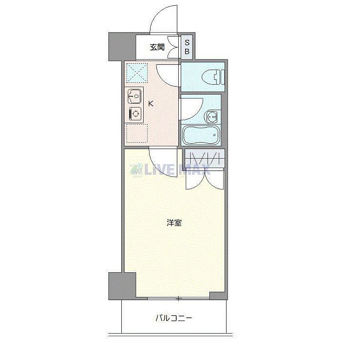 BLUROCK秋葉原(1K/2階)の間取り写真