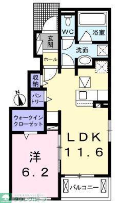 ソフィア シャルム(1LDK/1階)の間取り写真
