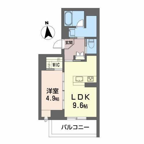 ＪＲ仙石線 榴ケ岡駅 徒歩7分 4階建 築3年(1LDK/4階)の間取り写真