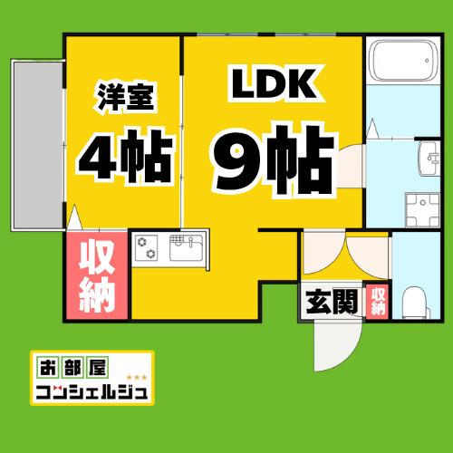 CHERIM庄内通ウエスト(1LDK/3階)の間取り写真