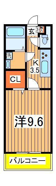 ロイヤルハイツ(1K/1階)の間取り写真