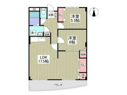 ラ・ディファンスミキ(3LDK/3階)の間取り写真