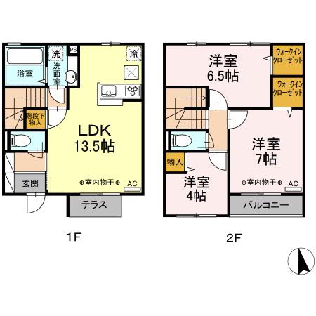 ラ・ルーチェ(3LDK/1階)の間取り写真