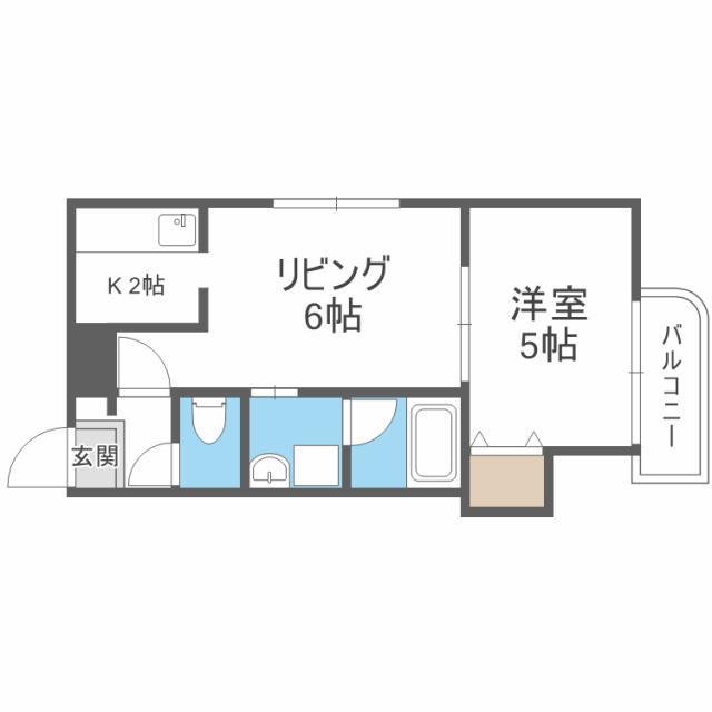 FELICE桑園駅前 フェリーチェ桑園駅前(1DK/3階)の間取り写真