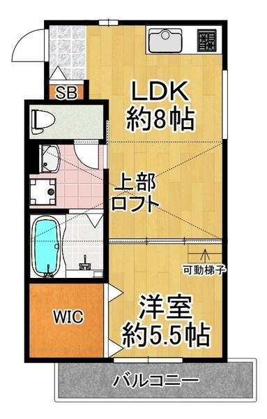 NEW グレイス泉尾(1LDK/2階)の間取り写真