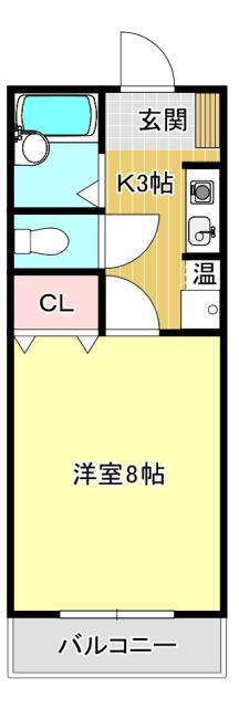 ウィズステージさくら(1K/1階)の間取り写真