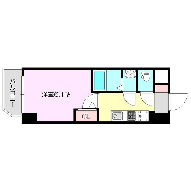 MV.IMP新大阪(1K/11階)の間取り写真